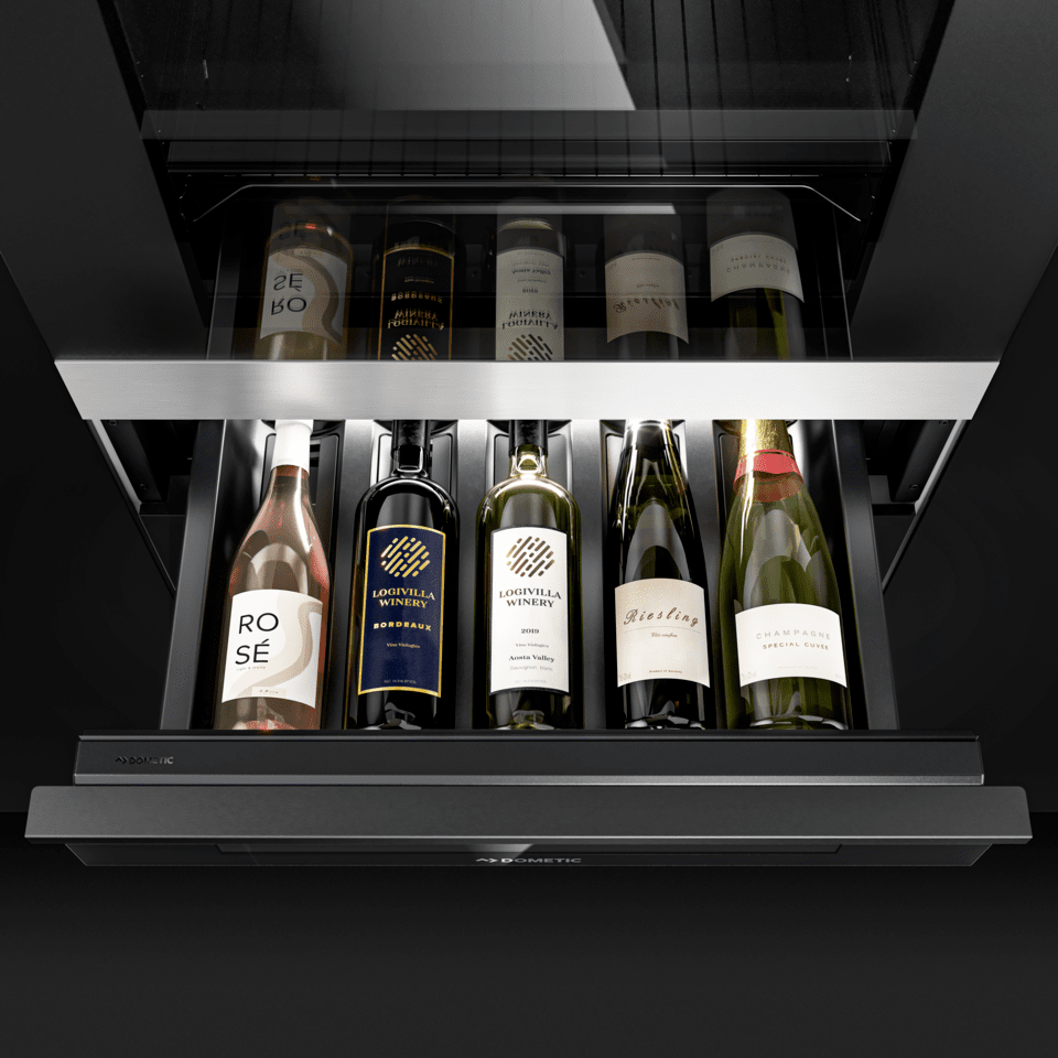 Dometic 5C Glass Front 5-Bottle DrawBar