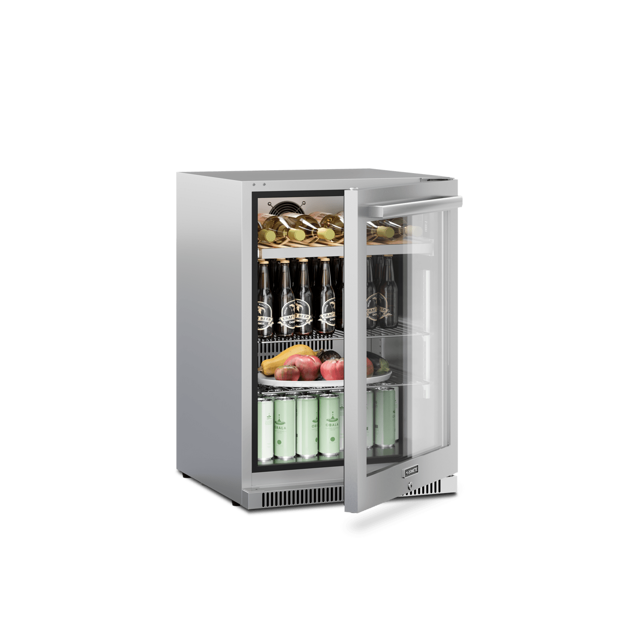 Dometic E-Series 24" Glass Front Outdoor Beverage Center With Lock & Reversible Hinge