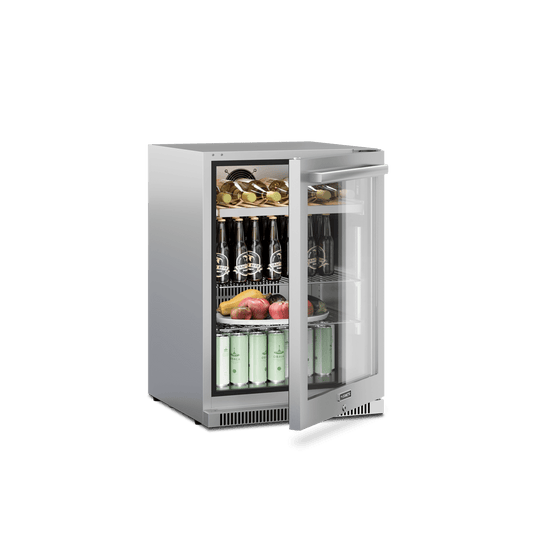 Dometic E-Series 24" Glass Front Outdoor Beverage Center With Lock & Reversible Hinge