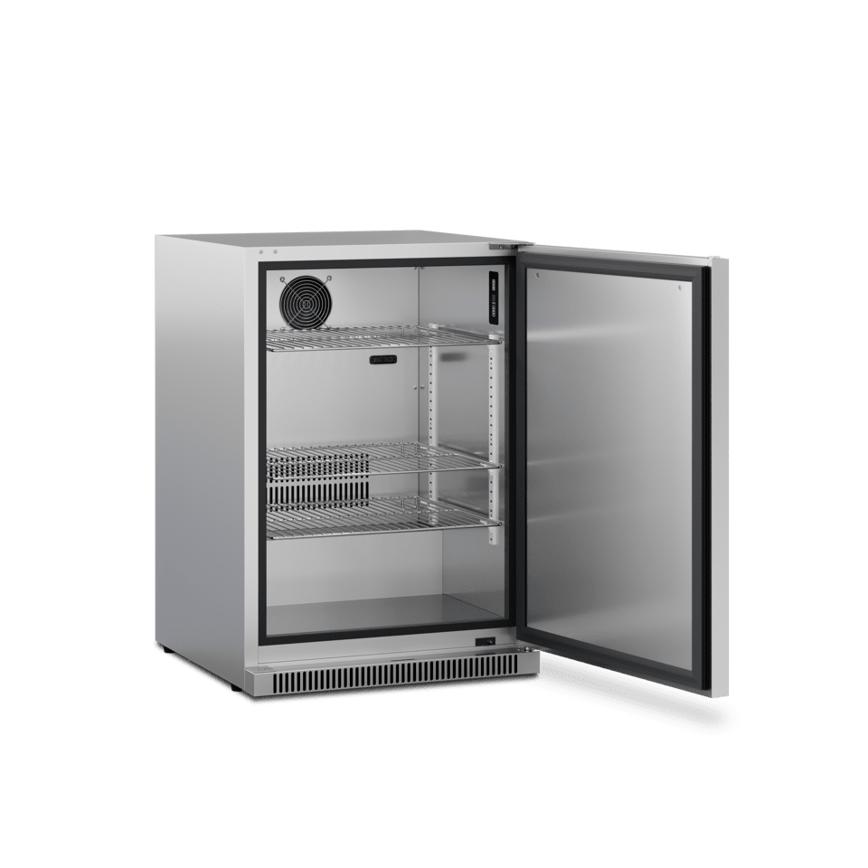Dometic E-Series 24" Solid Front Outdoor Refrigerator With Lock & Reversible Hinge