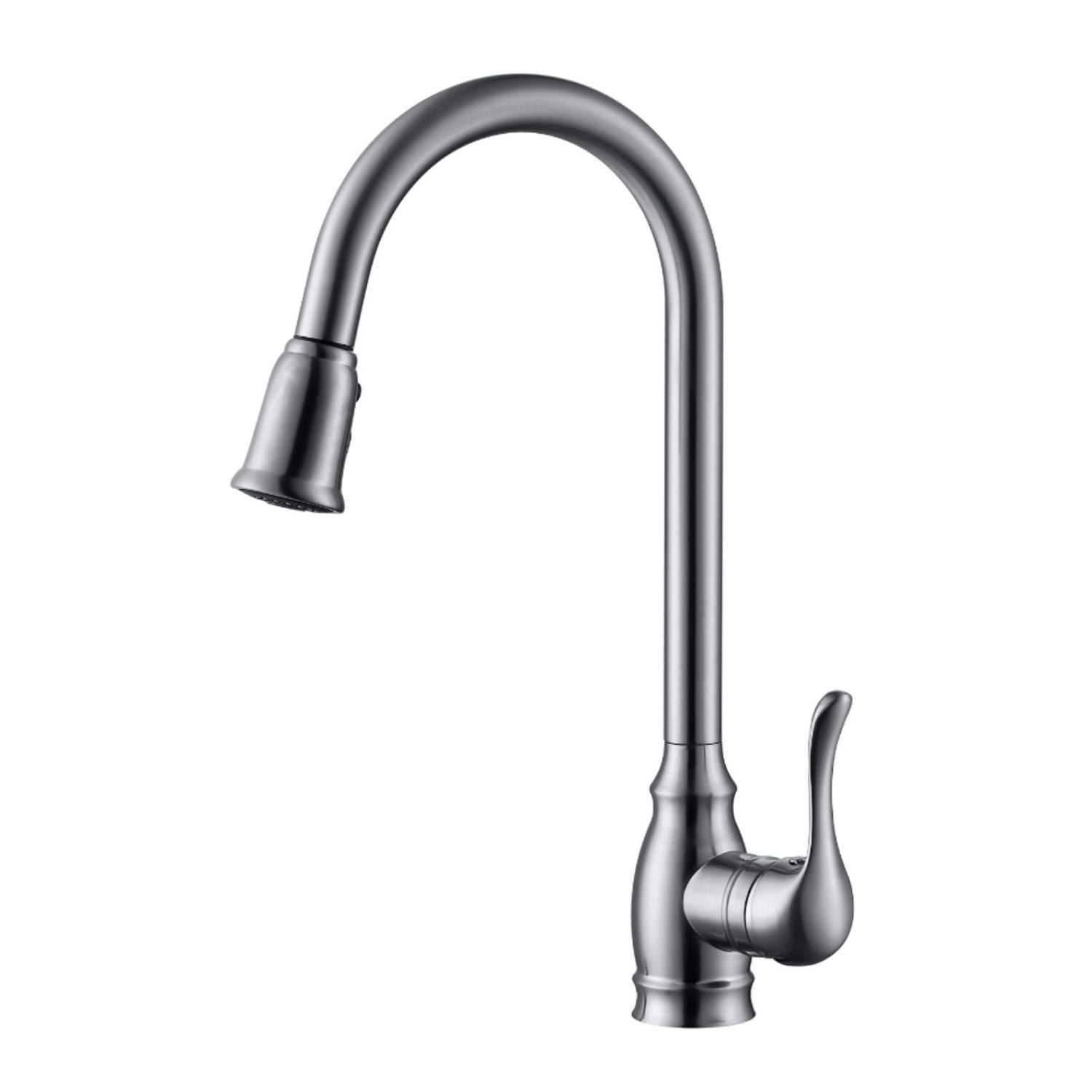 Duko FC805102-BN Stainless Steel Kitchen Single Handle Faucet in Brushed Nickel Finish