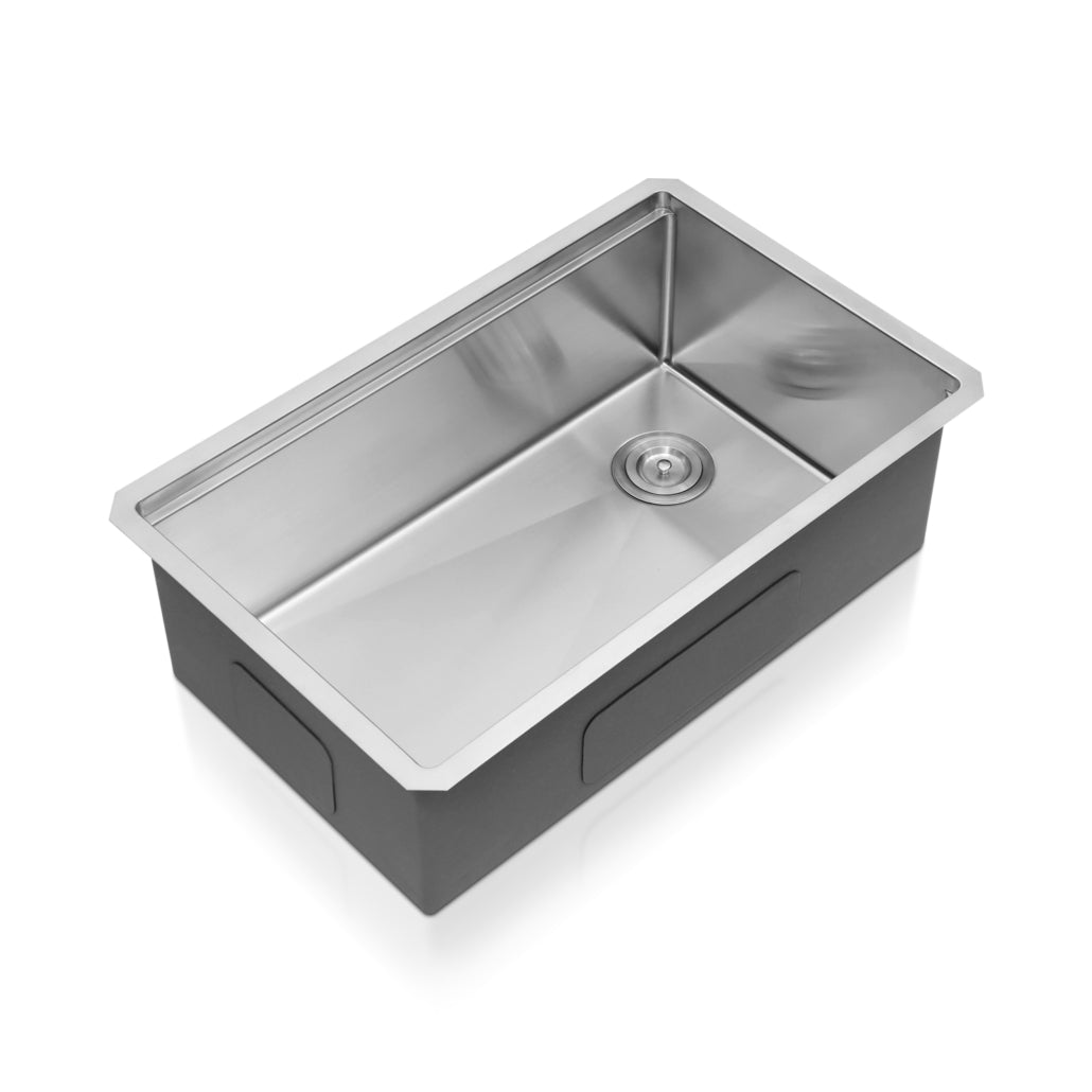 Duko Kingston 30" x 18" Stainless Steel Single Bowl Kitchen Sink Workstation