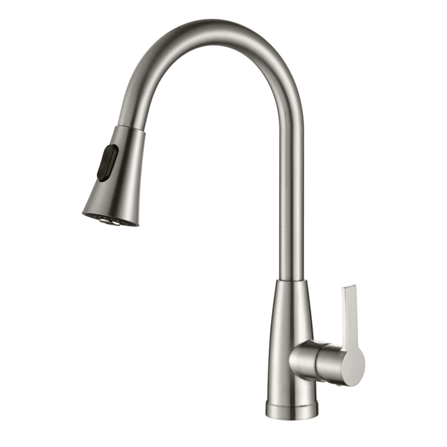 Duko Stainless Steel Kitchen Single Handle Faucet in Brushed Nickel Finish