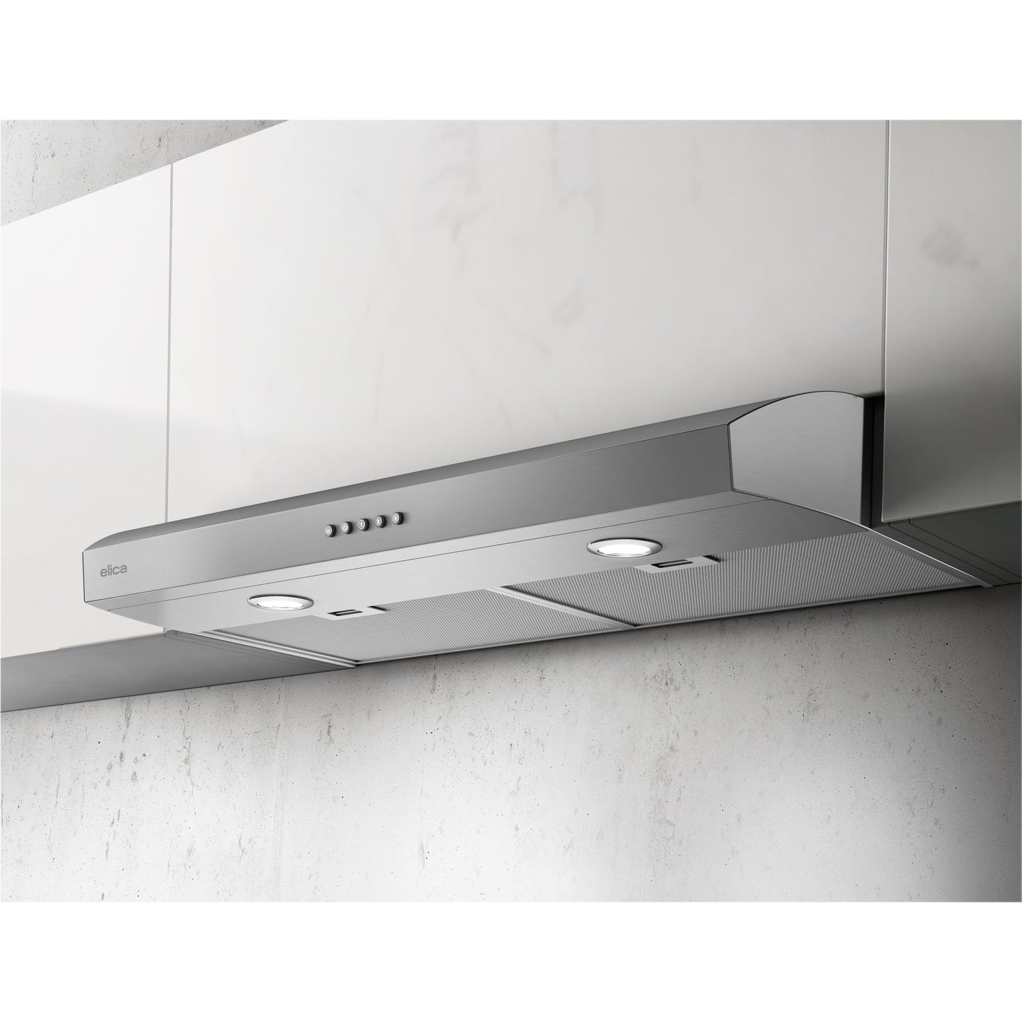 Elica Allasio 30" Stainless Steel 3-Speed Electronic Push Button Undercabinet Range Hood With White Illumination Controls & LED Lights