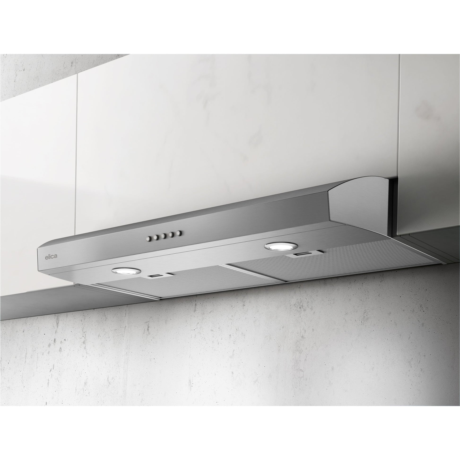 Elica Allasio 30" Stainless Steel 3-Speed Electronic Push Button Undercabinet Range Hood With White Illumination Controls & LED Lights