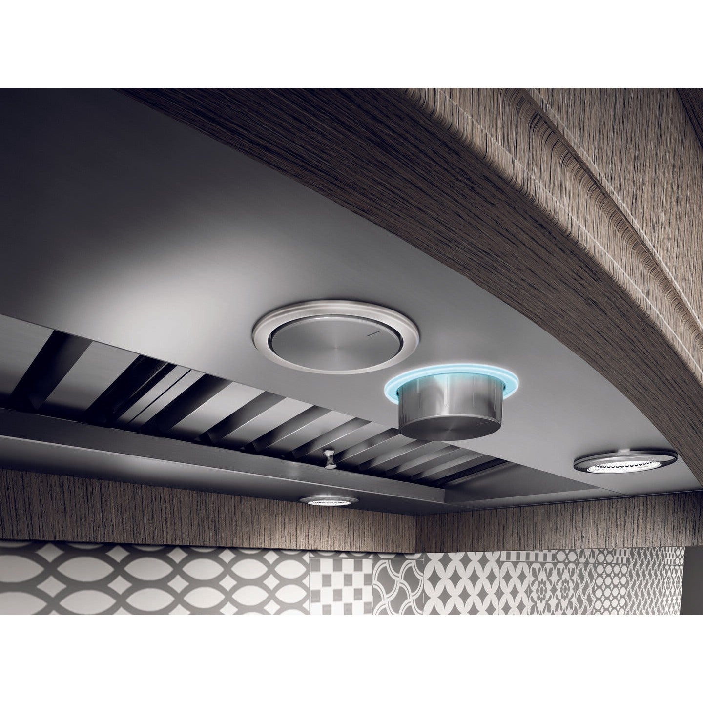 Elica Arezzo 40" 1200 CFM Stainless Steel 4-Speed Retractable Rotating Knobs Insert Range Hood
