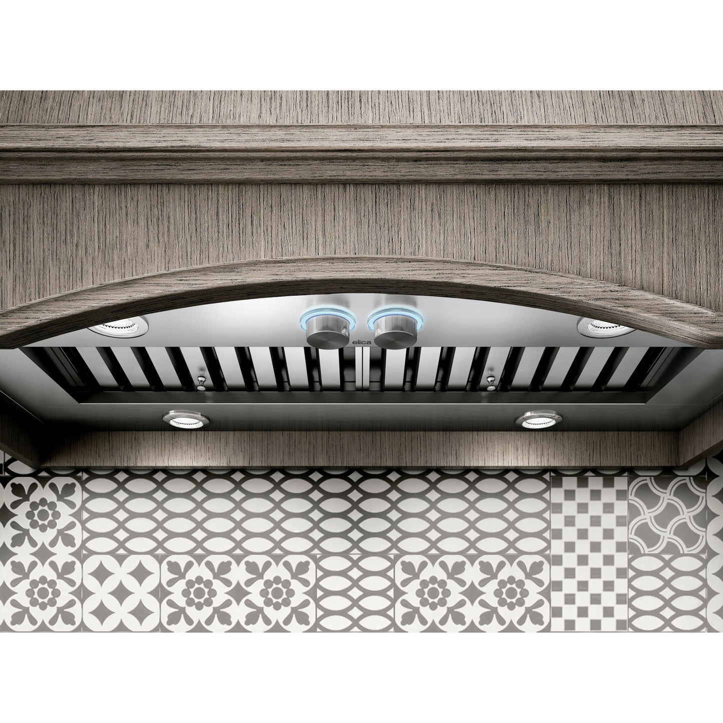 Elica Arezzo 40" 1200 CFM Stainless Steel 4-Speed Retractable Rotating Knobs Insert Range Hood