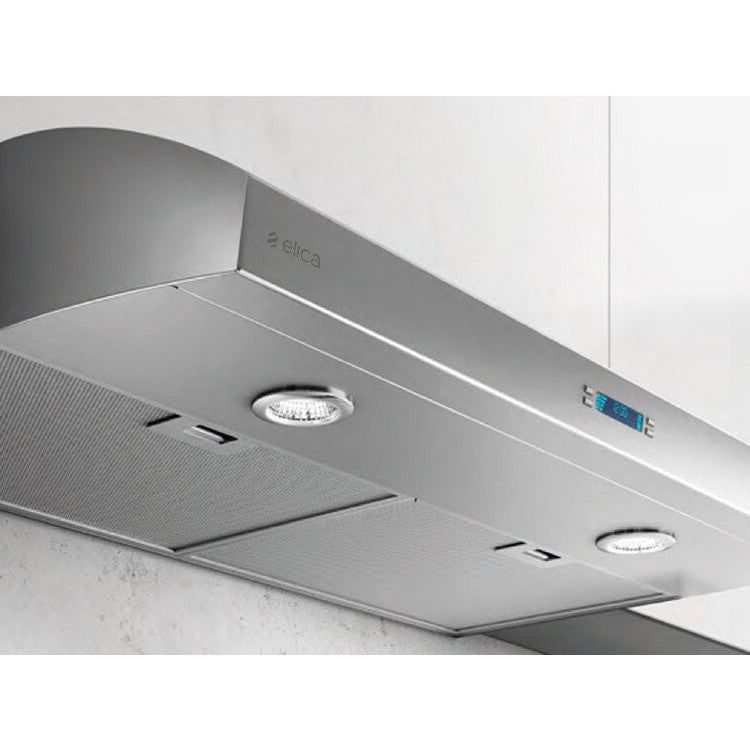 Elica Bellagio 30" Stainless Steel 4-Speed Electric Touch Buttons Ducted Undercabinet Range Hood With Adjustable Color Illuminations & LED Lights