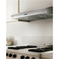 Elica Bellagio 30" Stainless Steel 4-Speed Electric Touch Buttons Ducted Undercabinet Range Hood With Adjustable Color Illuminations & LED Lights
