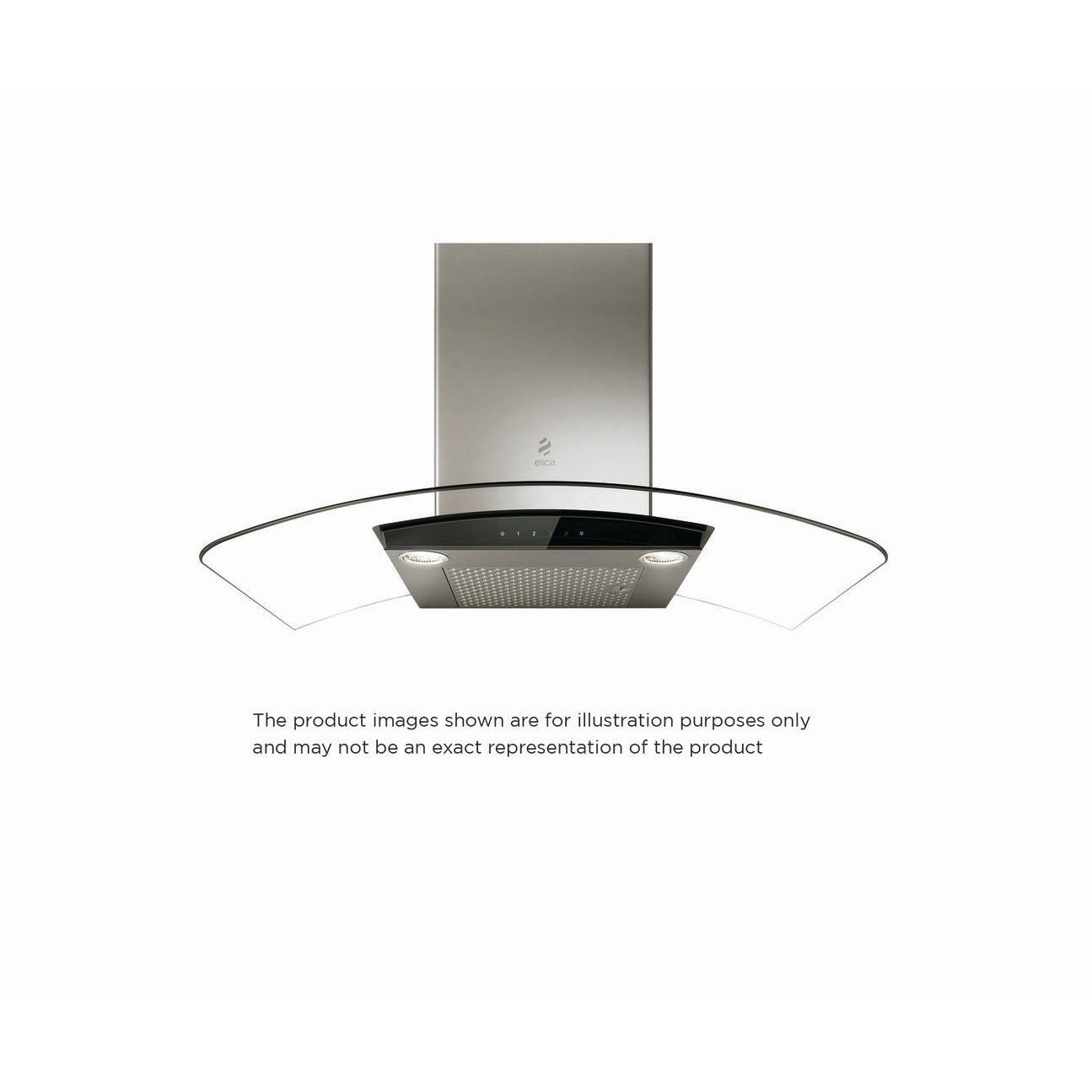 Elica Como 30" Stainless Steel & Black Tempered Glass 3-Speed Capacitive Touch Wall Mount Range Hood