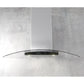 Elica Como 30" Stainless Steel & Black Tempered Glass 3-Speed Capacitive Touch Wall Mount Range Hood