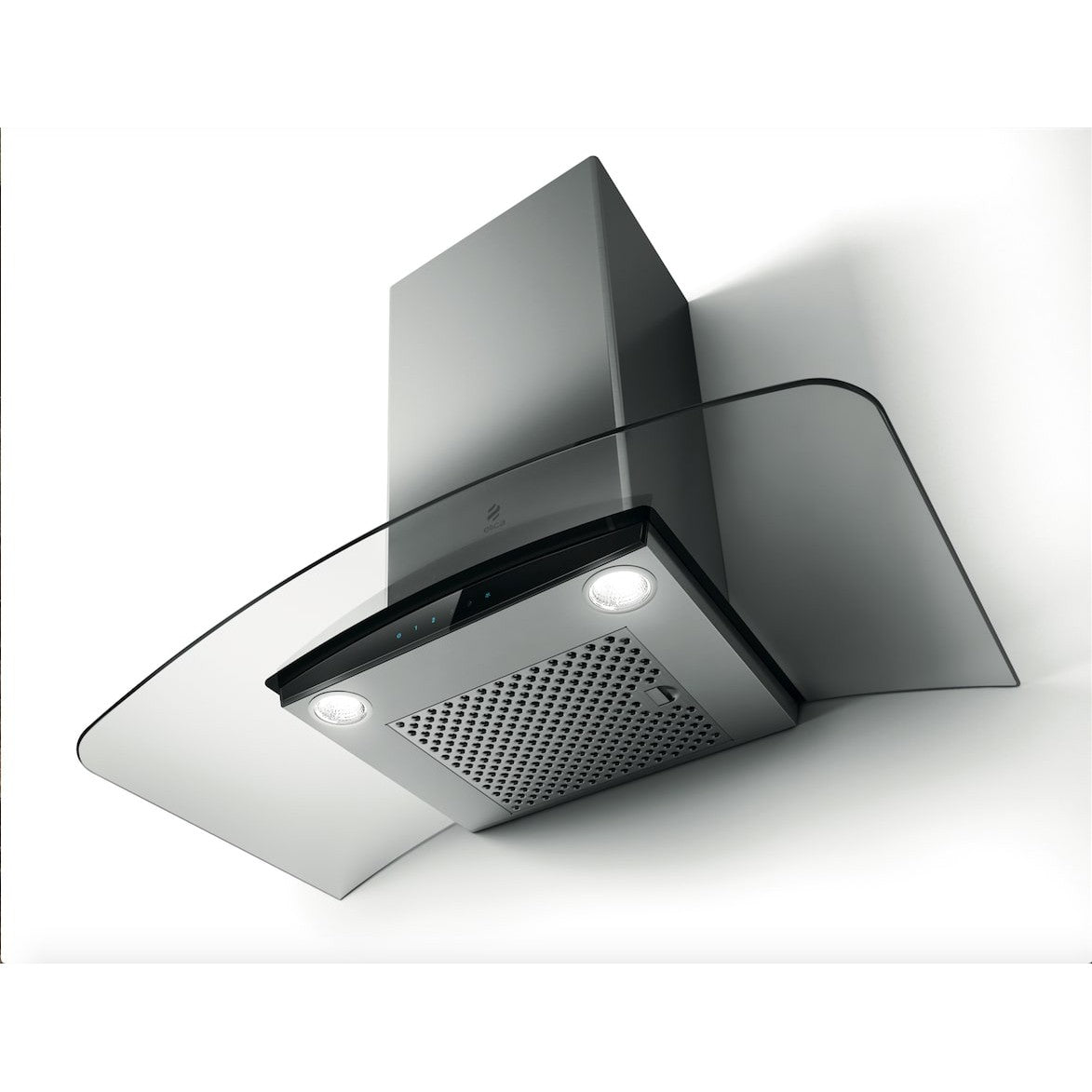 Elica Como 30" Stainless Steel & Black Tempered Glass 3-Speed Capacitive Touch Wall Mount Range Hood