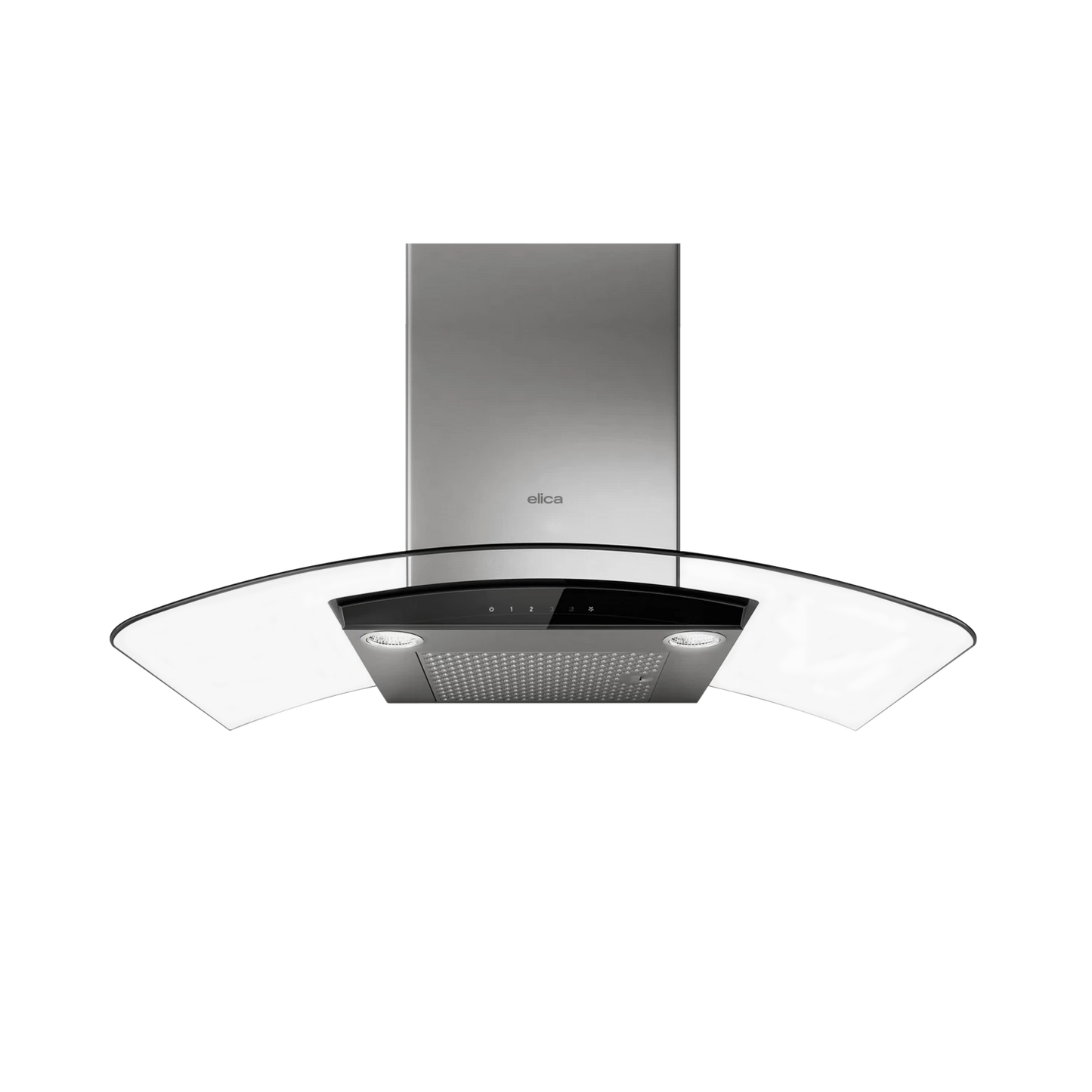 Elica Como 30" Stainless Steel & Black Tempered Glass 3-Speed Capacitive Touch Wall Mount Range Hood