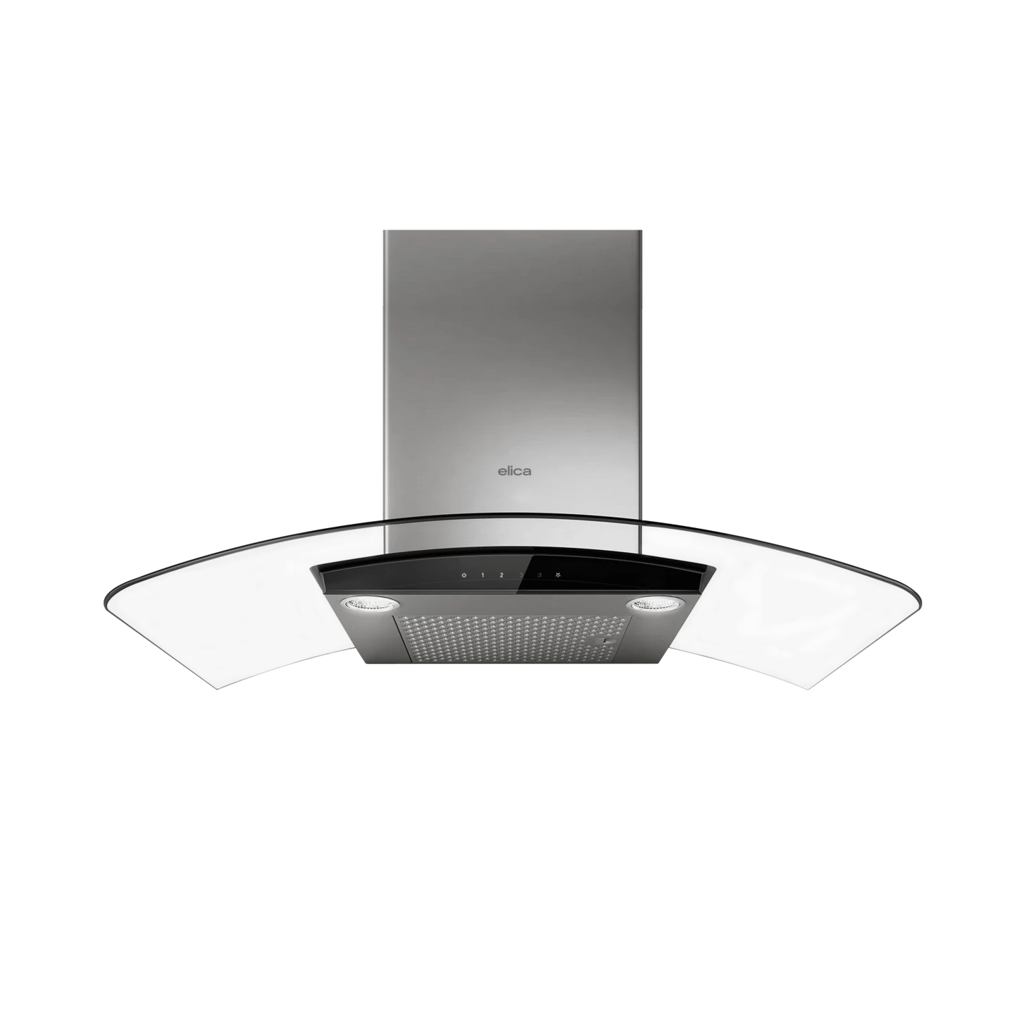 Elica Como 30" Stainless Steel & Black Tempered Glass 3-Speed Capacitive Touch Wall Mount Range Hood