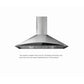 Elica Foglia 30" Stainless Steel & Black Glass 3-Speed Capacitive Touch Wall Mount Range Hood