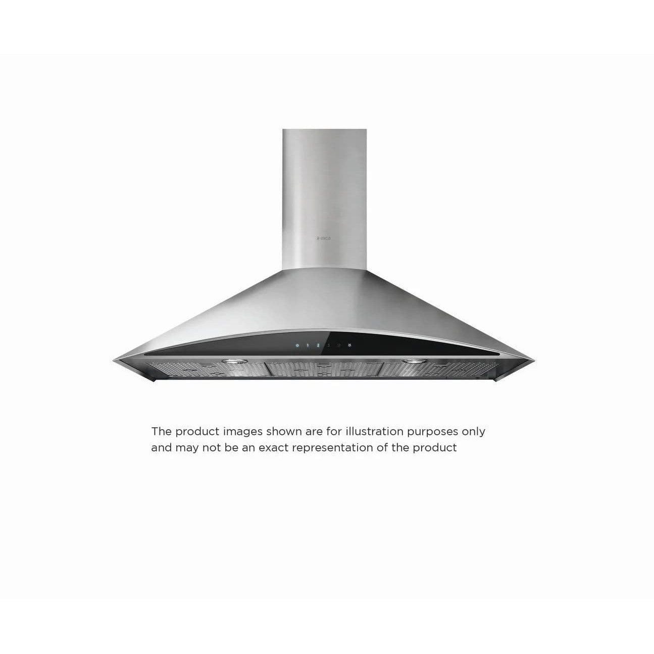 Elica Foglia 30" Stainless Steel & Black Glass 3-Speed Capacitive Touch Wall Mount Range Hood