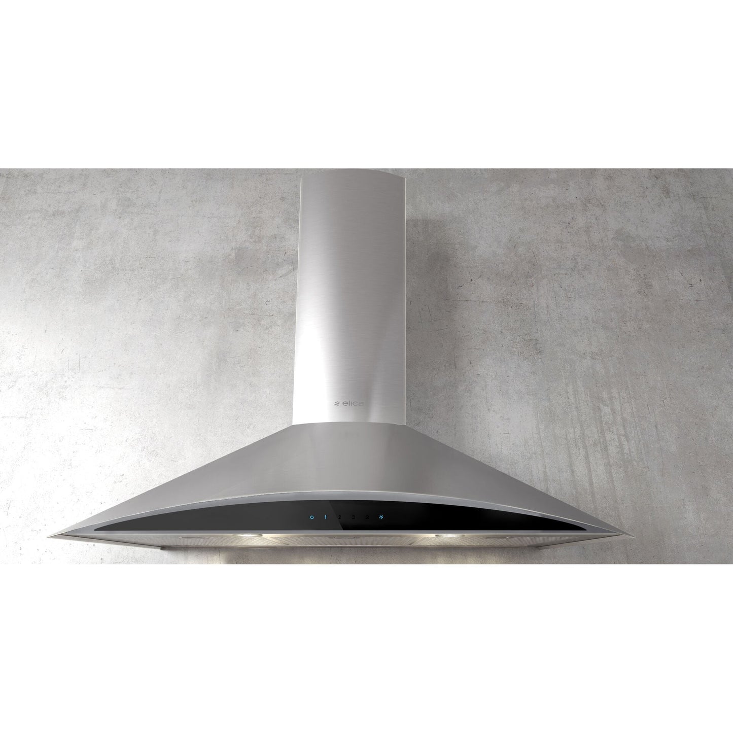 Elica Foglia 30" Stainless Steel & Black Glass 3-Speed Capacitive Touch Wall Mount Range Hood