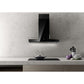 Elica Haiku 36" Ultra Transparent Black 3-Speed Sensitive Touch Glass Wall Mount Range Hood