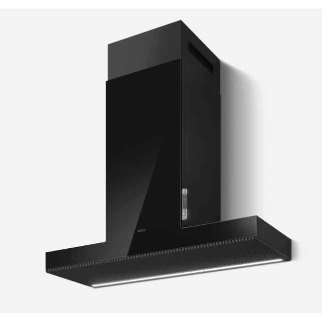 Elica Haiku 36" Ultra Transparent Black 3-Speed Sensitive Touch Glass Wall Mount Range Hood