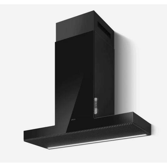 Elica Haiku 36" Ultra Transparent Black 3-Speed Sensitive Touch Glass Wall Mount Range Hood