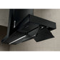 Elica Haiku Island 48" Ultra Translucent Black 3-Speed Sensitive Touch Glass Island Range Hood