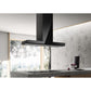 Elica Haiku Island 48" Ultra Translucent Black 3-Speed Sensitive Touch Glass Island Range Hood