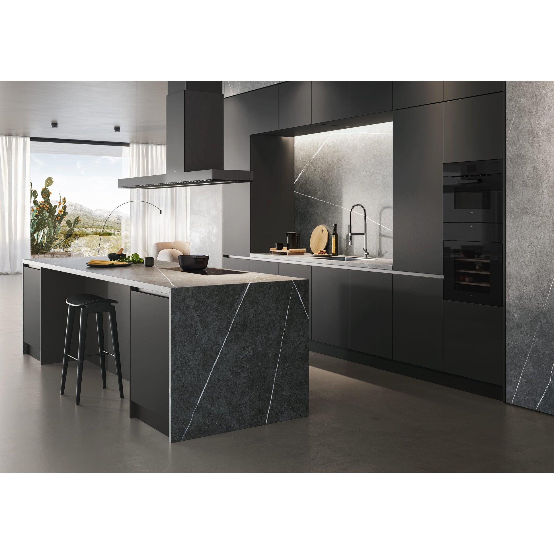 Elica Haiku Island 70" Stainless Steel 3-Speed Sensitive Touch Island Range Hood