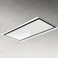 Elica Hilight 40" White Glass Panel & White Metal Frame Ceiling Mount Range Hood