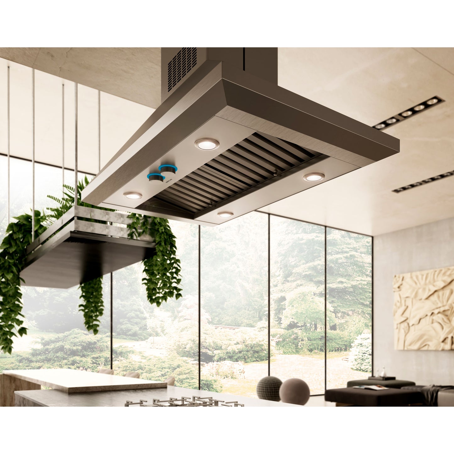Elica Leone 48" Stainless Steel 1200 CFM 4-Speed Rotating Knobs Wall Mount Range Hood