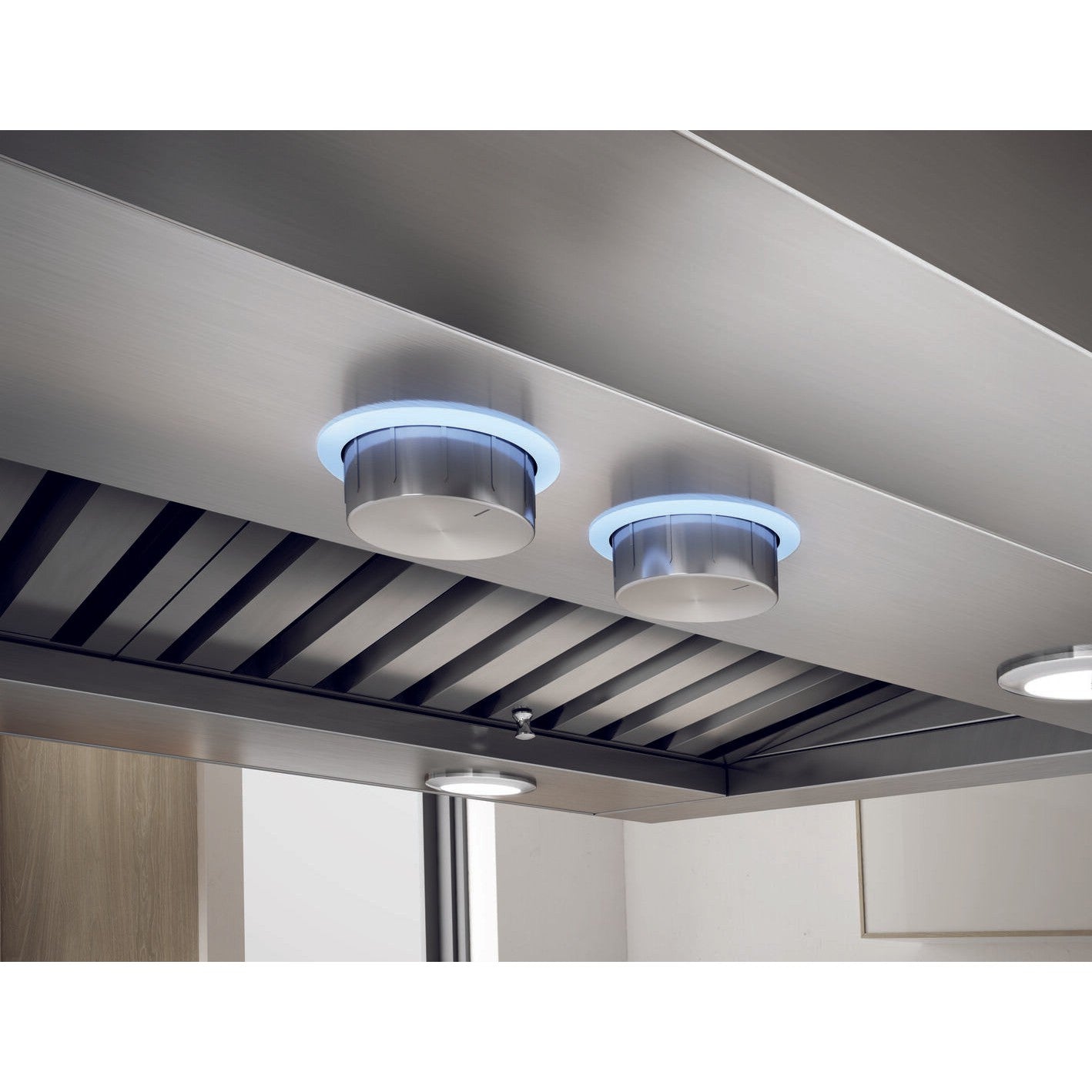 Elica Leone Island 36" Stainless Steel 4-Speed Retractable Knobs Island Range Hood