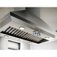 Elica Leone Island 36" Stainless Steel 4-Speed Retractable Knobs Island Range Hood