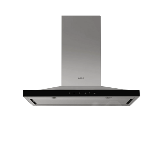 Elica Lugano 36" Stainless Steel & Black Glass 3-Speed Capacitive Touch Wall Mount Range Hood