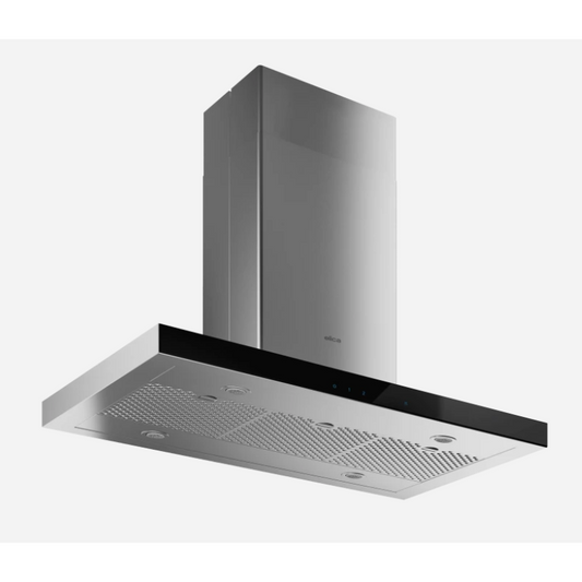 Elica Maggiore 36" Stainless Steel & Black 3-Speed Capacitive Touch Glass Island Range Hood
