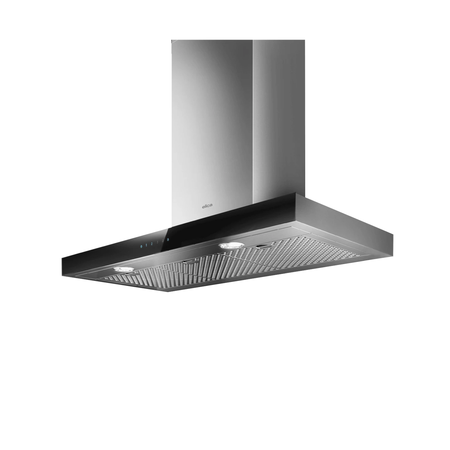 Elica Mezzano 30" Stainless Steel & Black Glass 3-Speed Capacitive Touch Wall Mount Range Hood