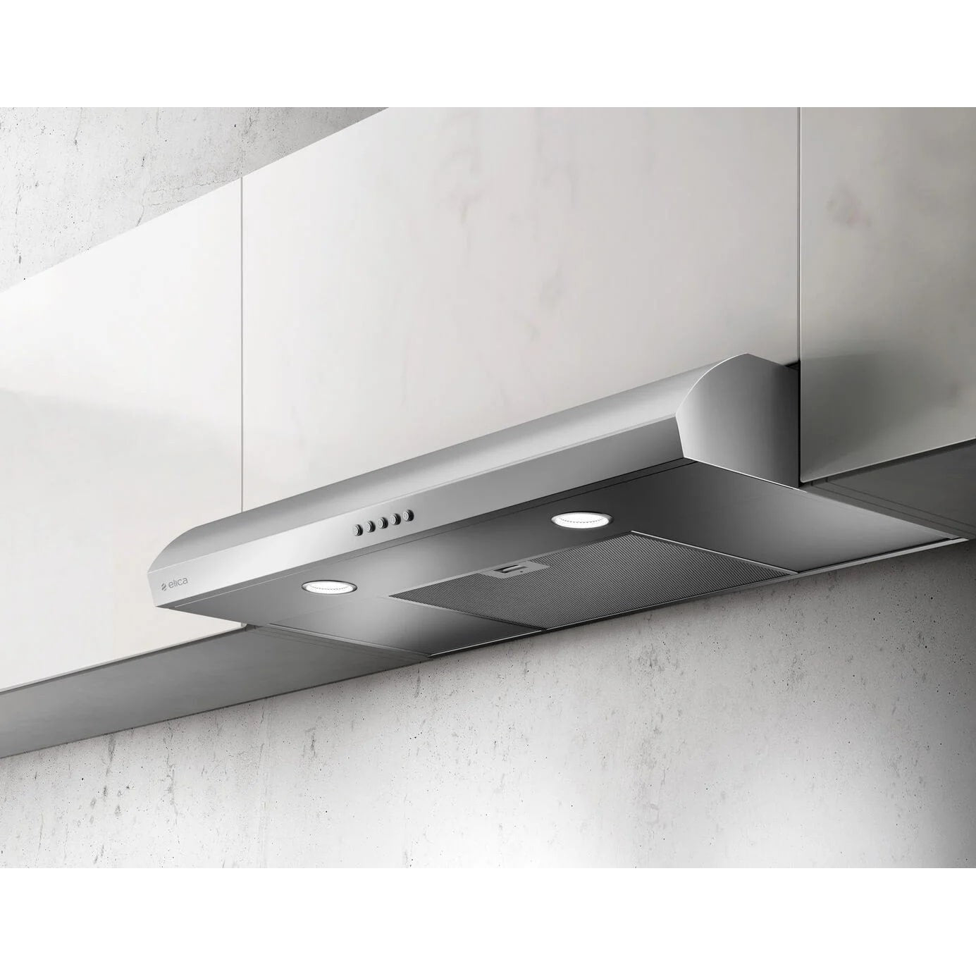Elica Nemi 36" Stainless Steel 3-Speed Electronic Push Button Ducted Undercabinet Range Hood With White Illumination Controls & LED Lights