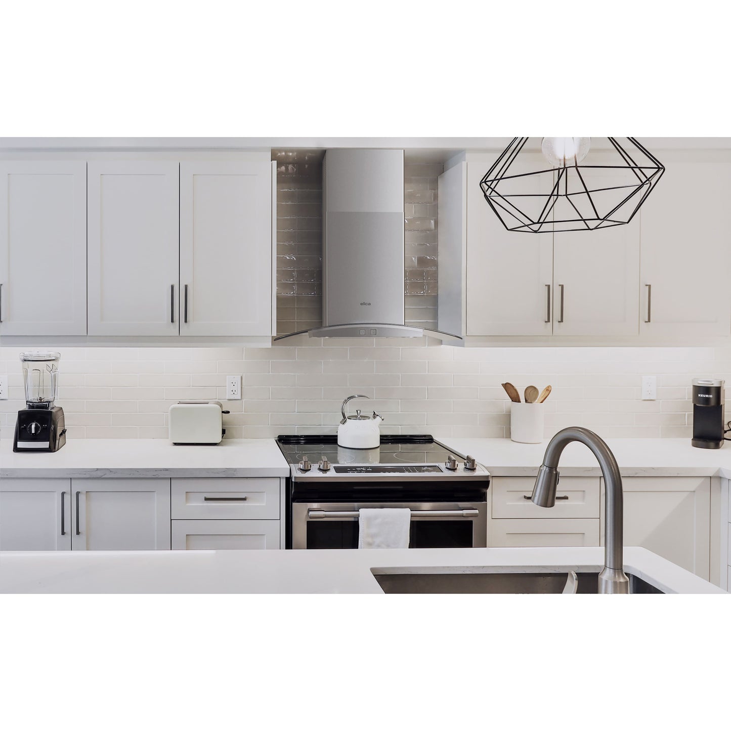 Elica Potenza 30" Stainless Steel 4-Speed Electronic Touch Control Wall Mount Range Hood