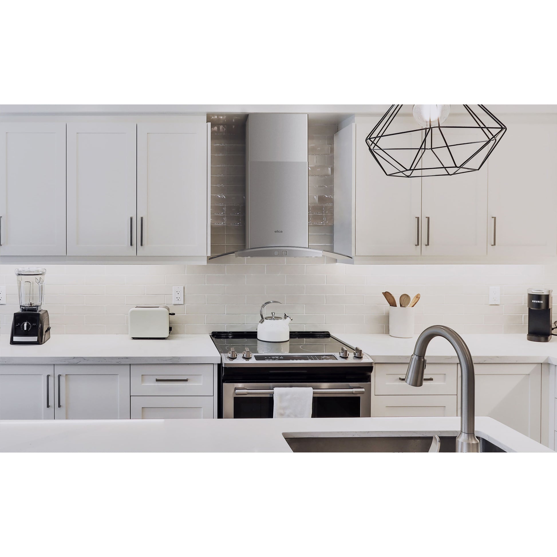 Elica Potenza 30" Stainless Steel 4-Speed Electronic Touch Control Wall Mount Range Hood