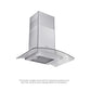 Elica Potenza 36" Stainless Steel 4-Speed Electronic Touch Control Wall Mount Range Hood
