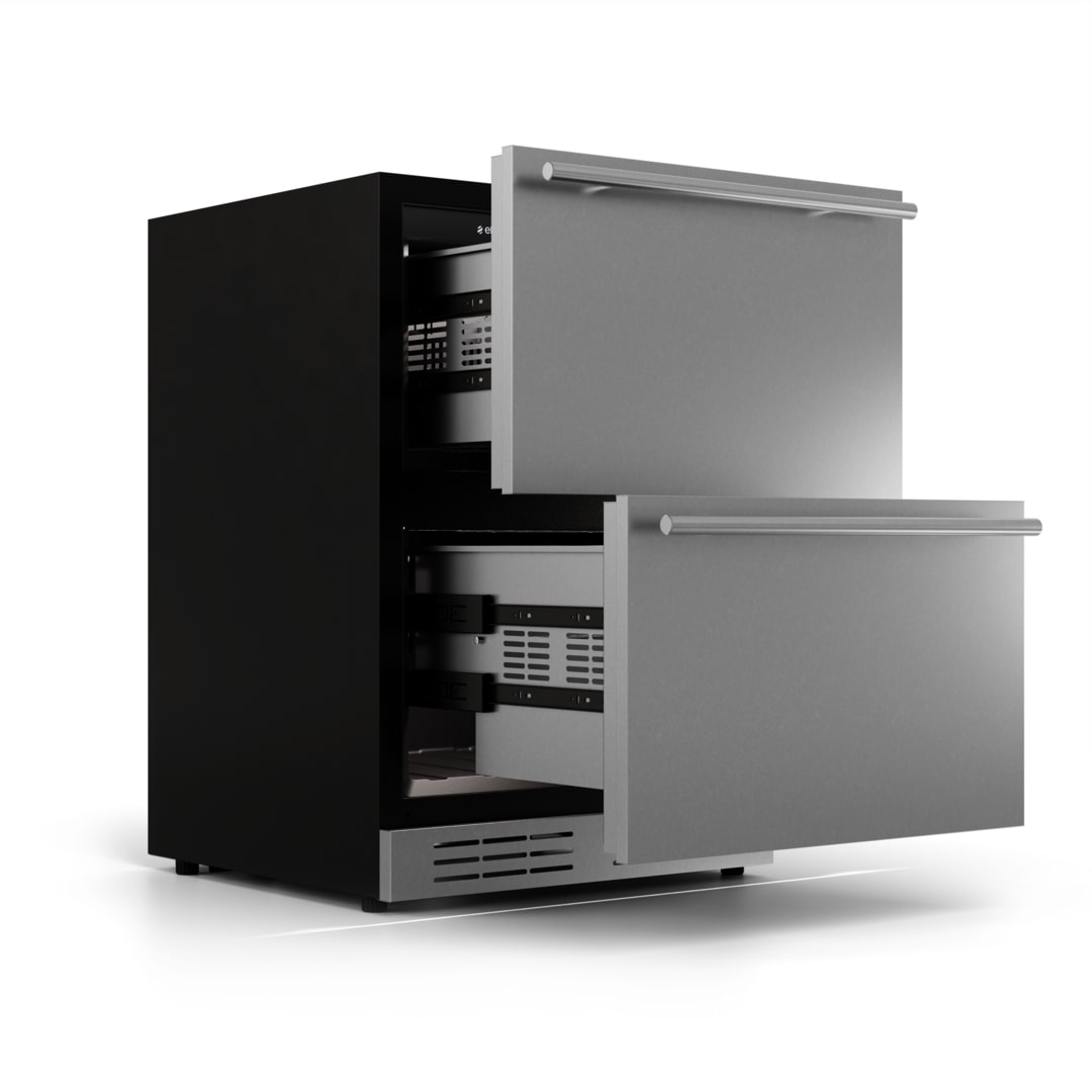 Elica Riserva 4.7 cu ft 24" Two Drawer Single Zone Beverage Center