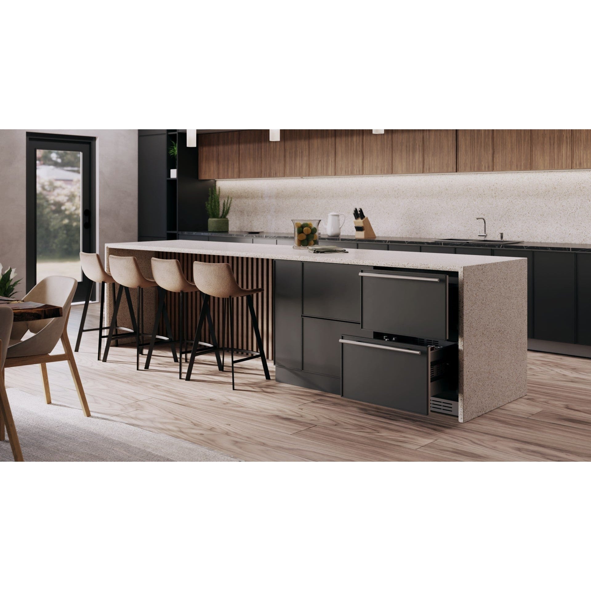 Elica Riserva 4.7 cu ft 24" Two Drawer Single Zone Beverage Center