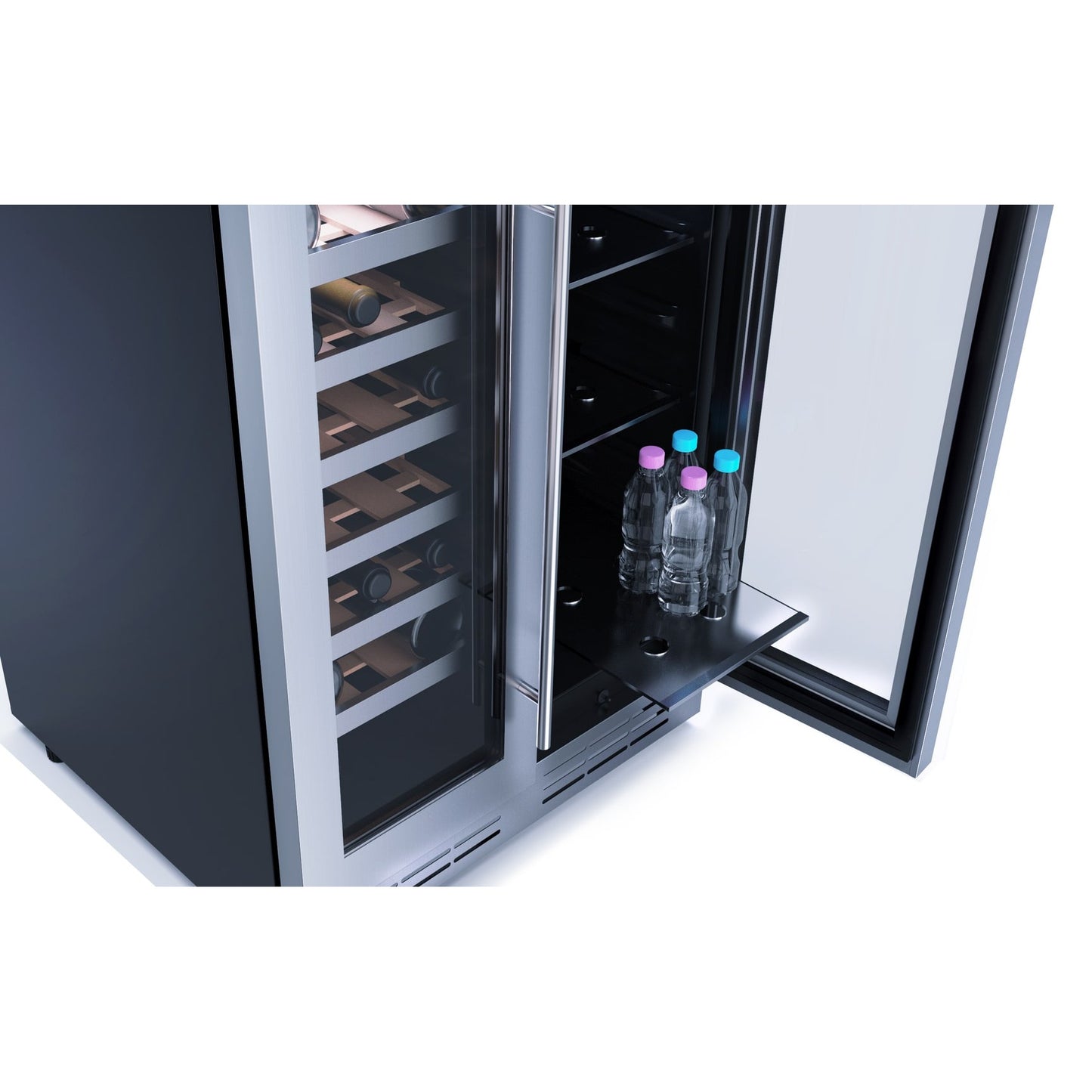 Elica Riserva 4.8 cu ft 24" French Door Dual Zone Beverage and Wine Center