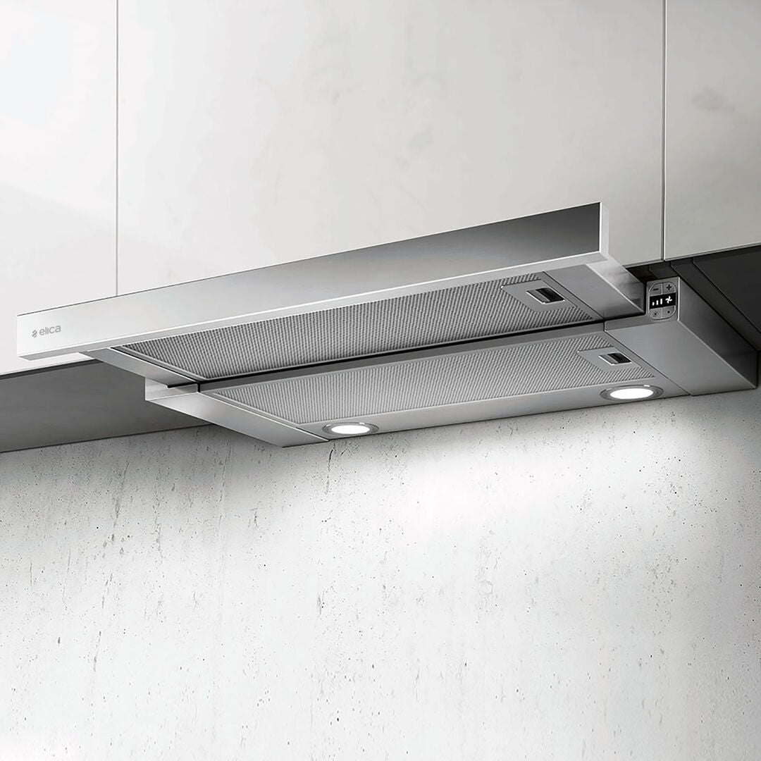 Elica TT 24" Stainless Steel 3-Speed Hidden Electronic Touch Control Undercabinet Range Hood With LED Lights