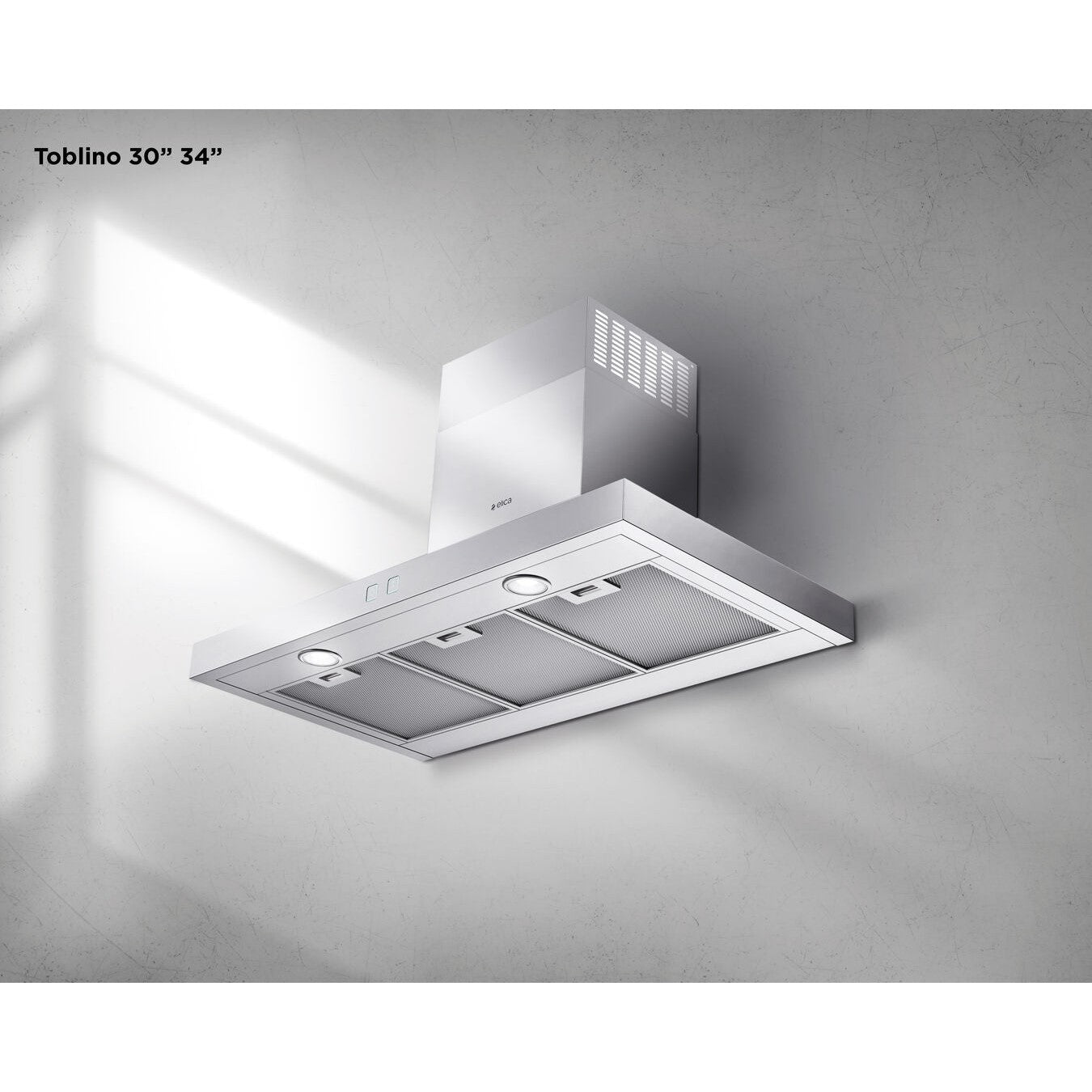 Elica Toblino 30" Stainless Steel 4-Speed Electronic Touch Button Wall Mount Range Hood with Adjustable Color Illumination