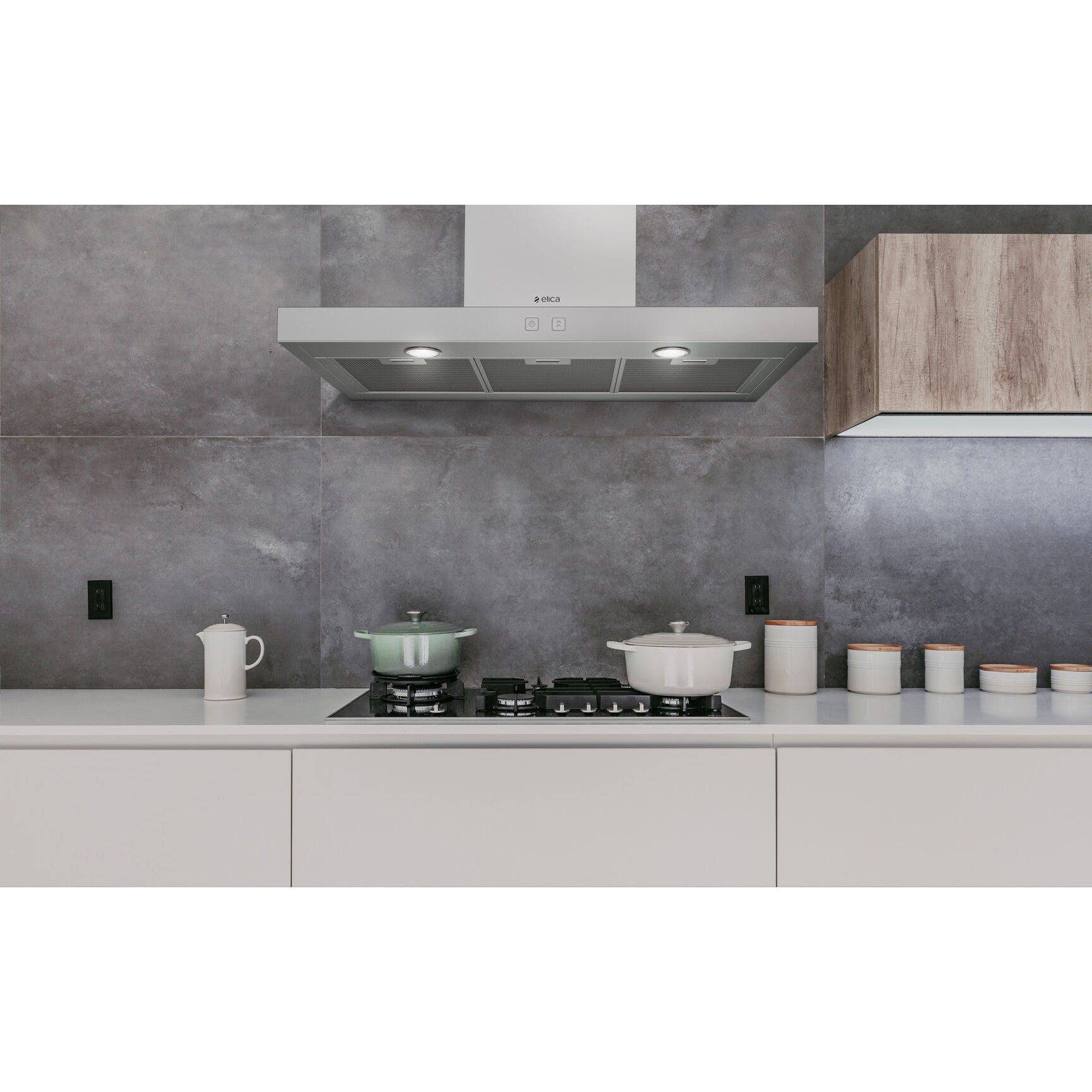 Elica Toblino 36" Stainless Steel 4-Speed Electronic Touch Button Wall Mount Range Hood With Adjustable Color Illumination