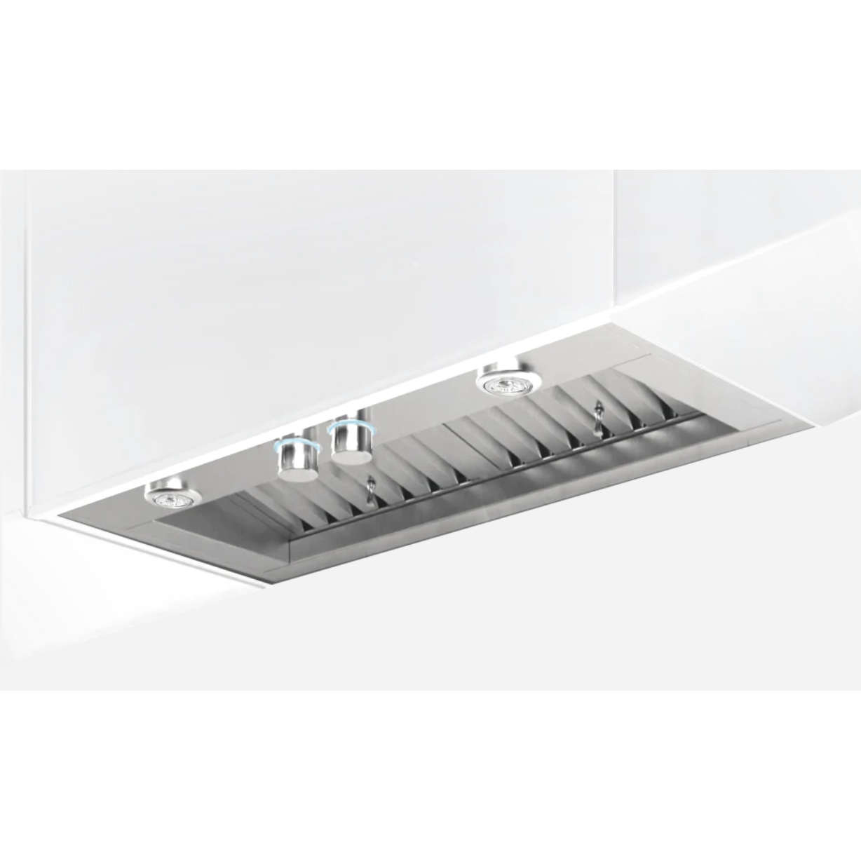 Elica Trento 46" Stainless Steel 4-Speed Retractable Rotating Knobs Insert Range Hood