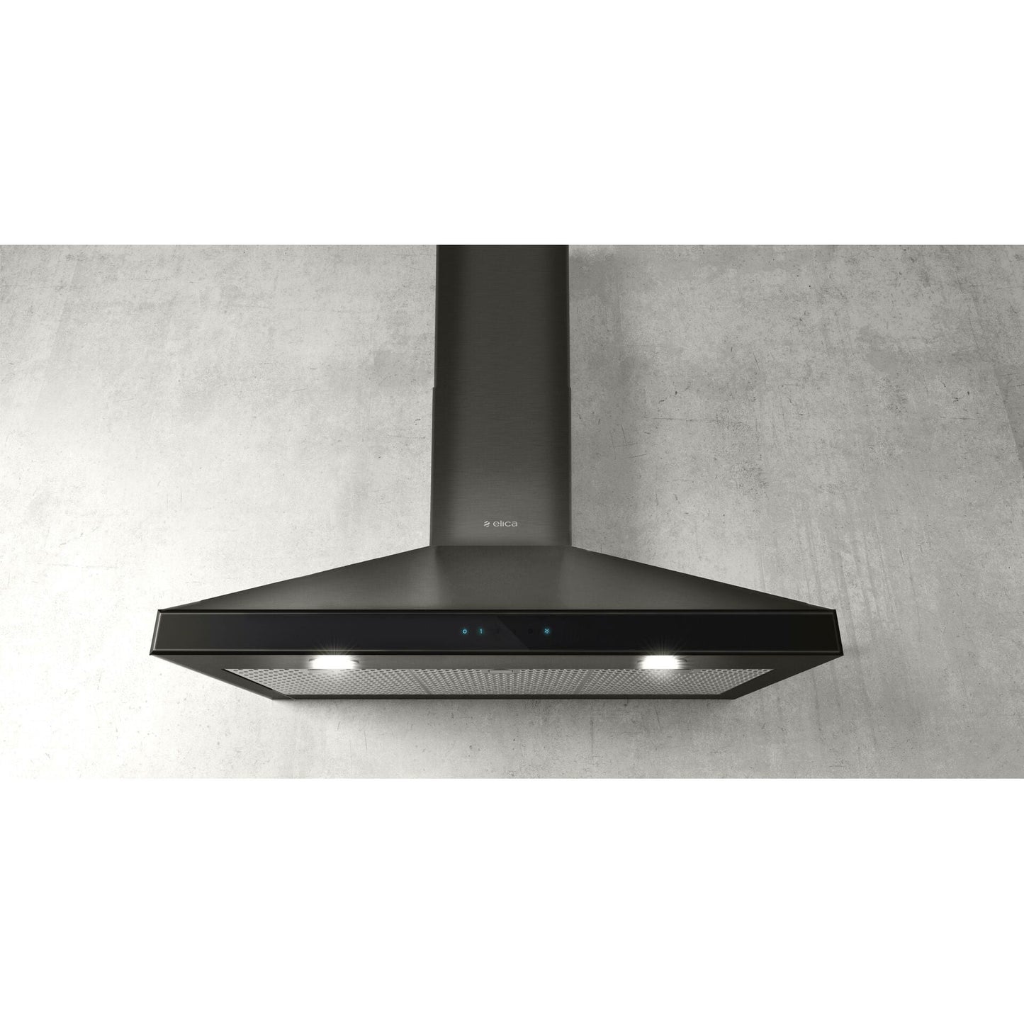 Elica Varna 36" Black Stainless Steel & Black Glass 3-Speed Capacitive Touch Wall Mount Range Hood