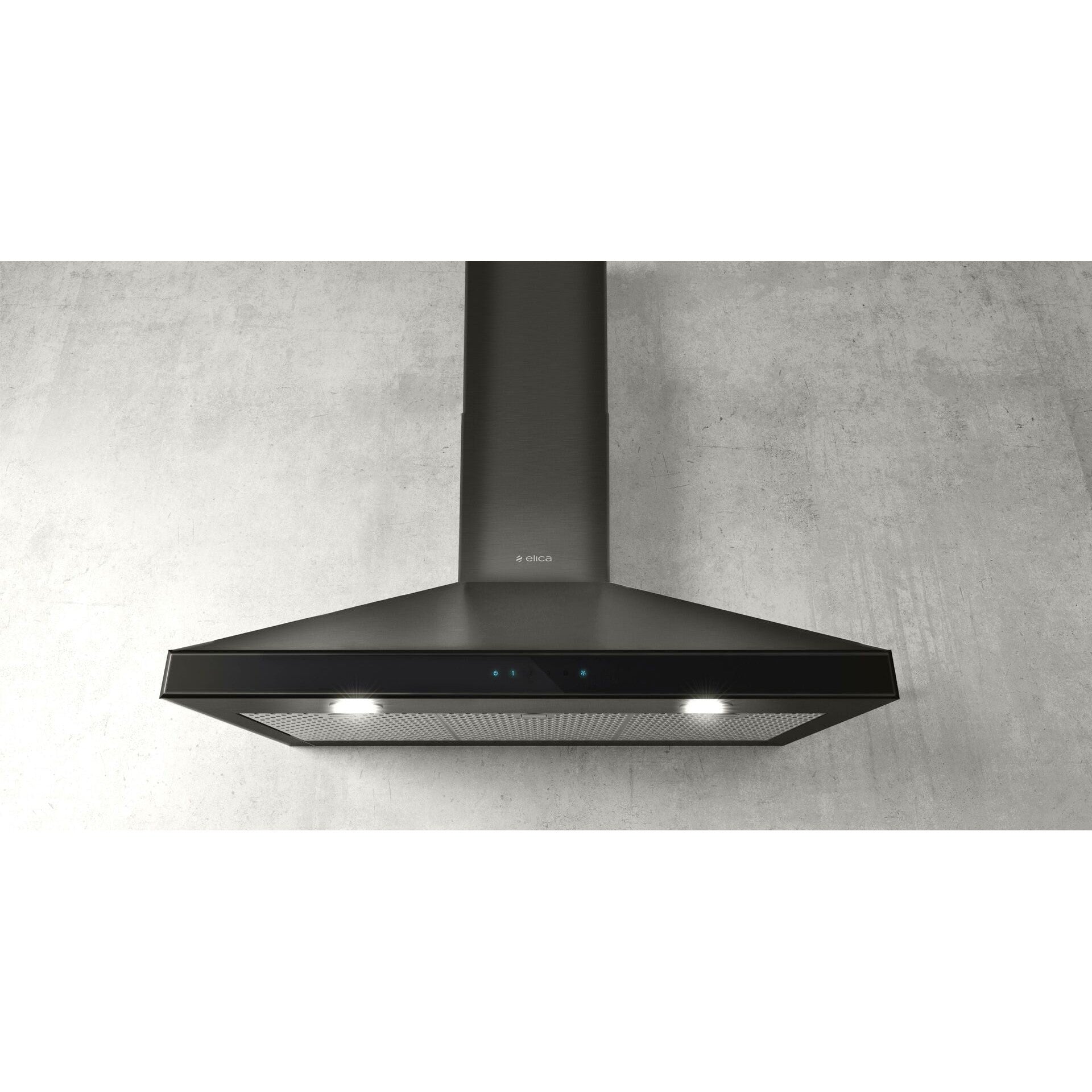 Elica Varna 36" Black Stainless Steel & Black Glass 3-Speed Capacitive Touch Wall Mount Range Hood