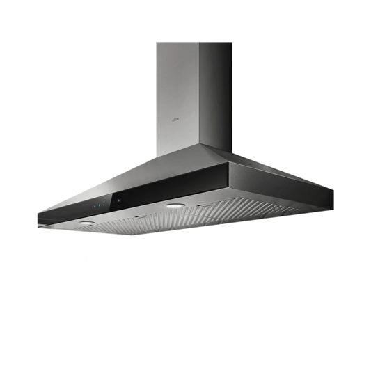 Elica Varna 36" Black Stainless Steel & Black Glass 3-Speed Capacitive Touch Wall Mount Range Hood