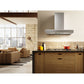 Elica Vavano 36" Stainless Steel 4-Speed Rotating Knob Wall Mount Range Hood