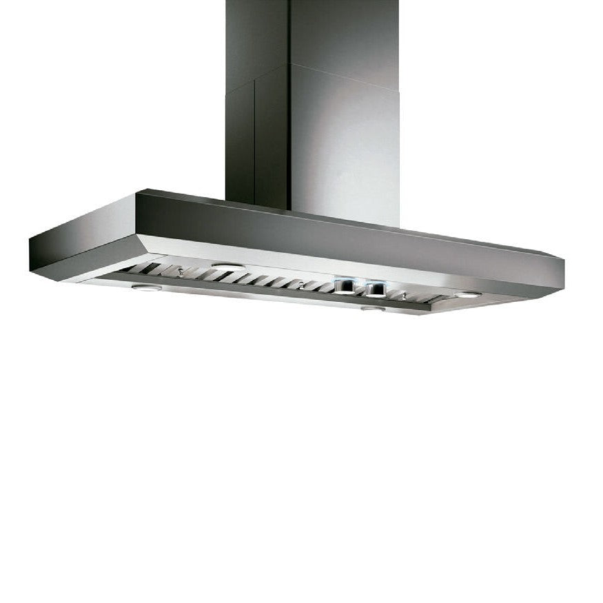 Elica Vavano Island 42" Stainless Steel 4-Speed Retractable Rotating Knobs Island Range Hood